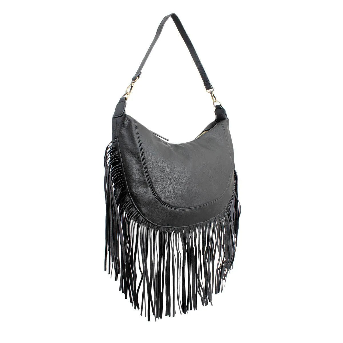 Get the Hottest Black Boho Handbag with Fringe for Women Jewelry Bubble