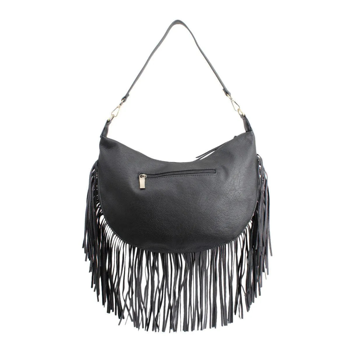 Get the Hottest Black Boho Handbag with Fringe for Women Jewelry Bubble