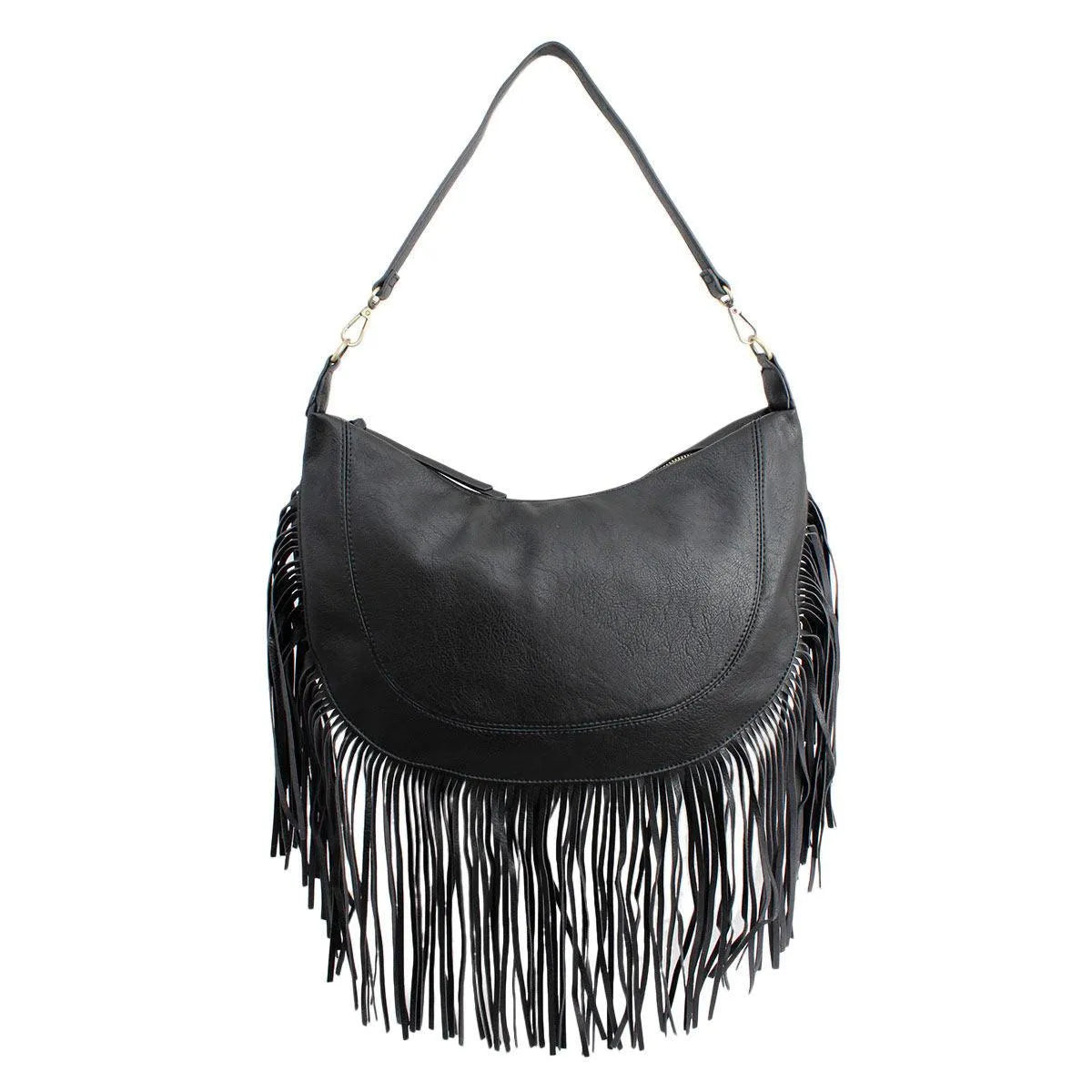 Get the Hottest Black Boho Handbag with Fringe for Women Jewelry Bubble