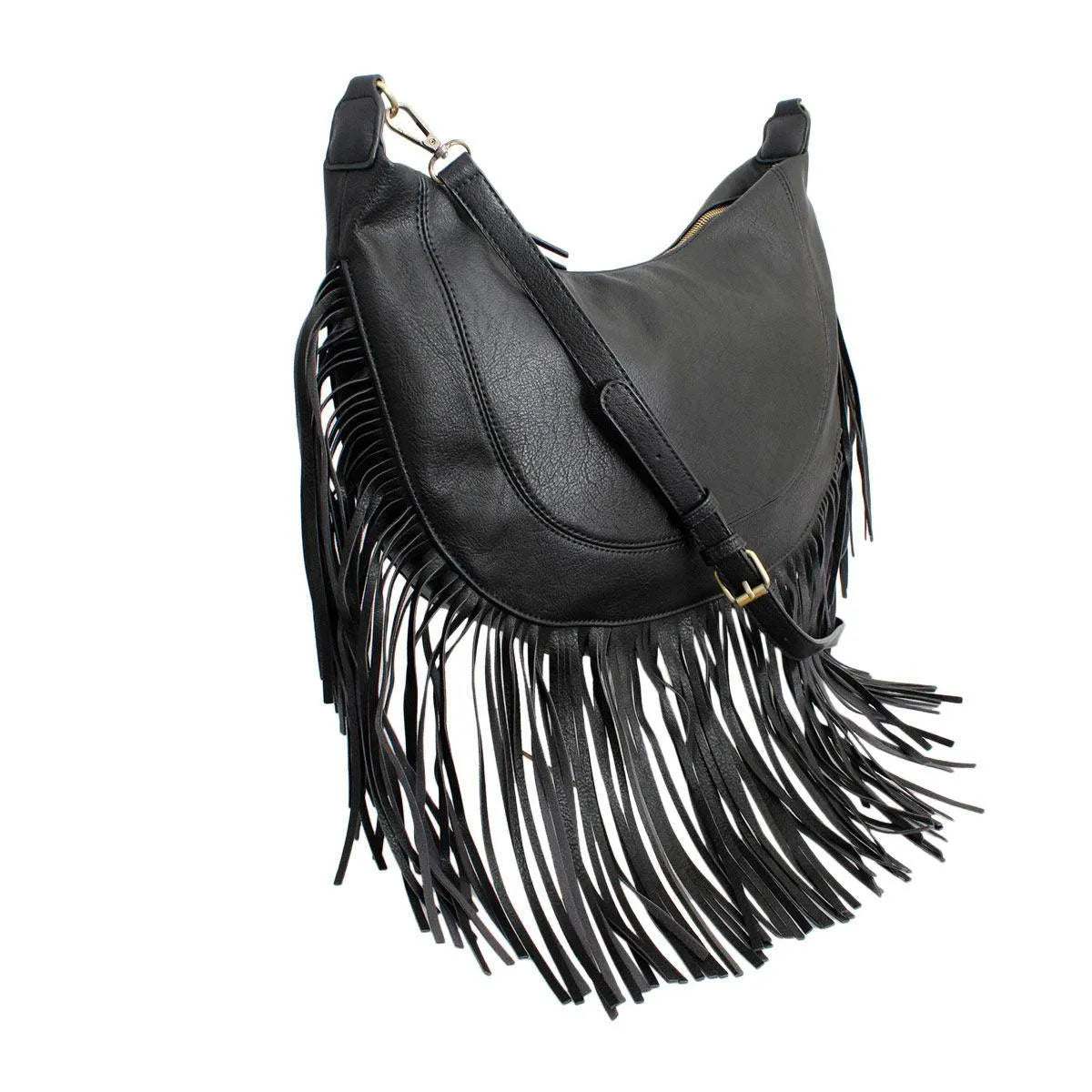 Get the Hottest Black Boho Handbag with Fringe for Women Jewelry Bubble