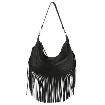 Get the Hottest Black Boho Handbag with Fringe for Women Jewelry Bubble