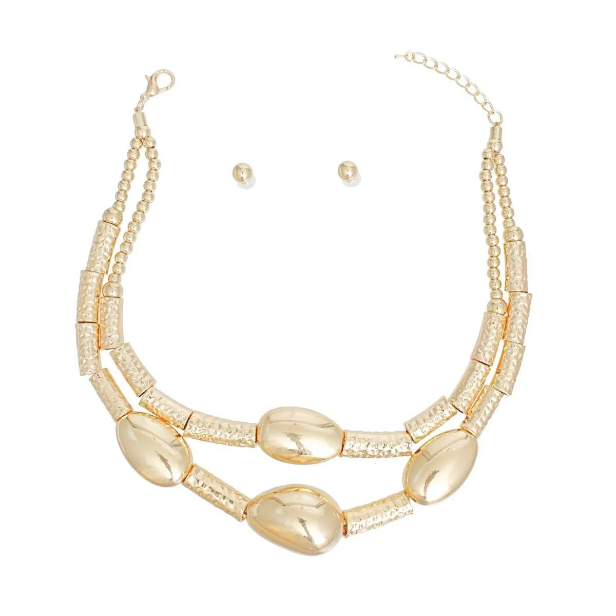 Glam up Your Look with Gold Beads Mixer Necklace Set: Fashion Jewelry Jewelry Bubble