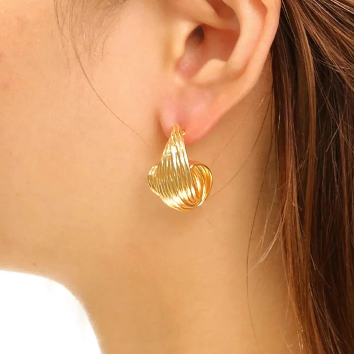 Gleam Gold Spiral Small Earrings for Fashion Jewelry Devotees