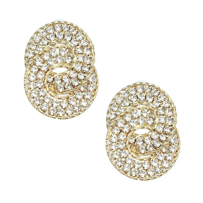 Gold Bling Studs: Slay with These Clear Ring Earrings Pinktown