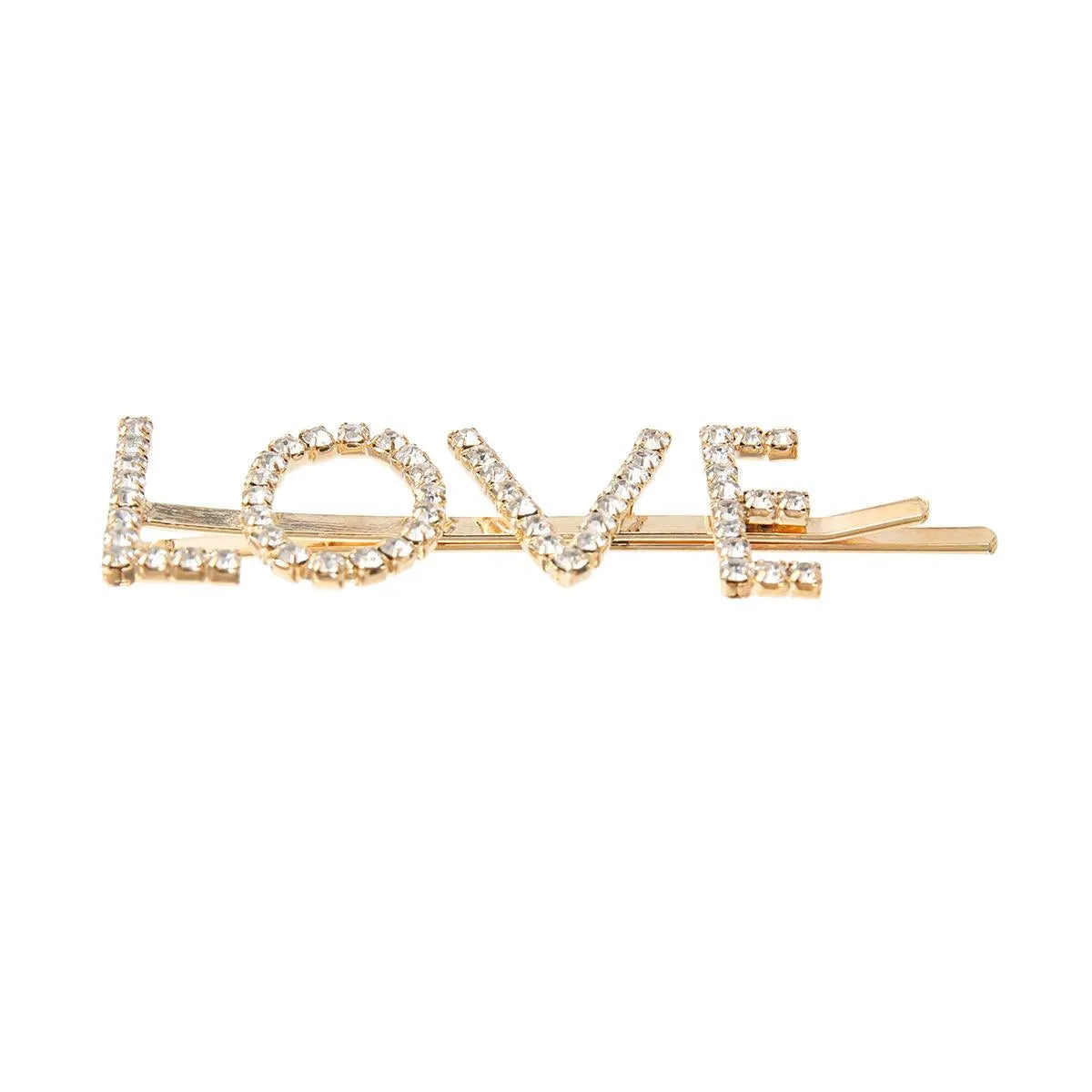 Gold and Clear Hair Bobby Pin: Add Love to Your Hairstyle Jewelry Bubble