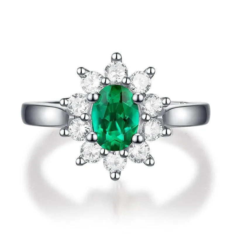 Green Flower-Shaped Ring: The Perfect Accessory for Any Outfit Jewelry Bubble