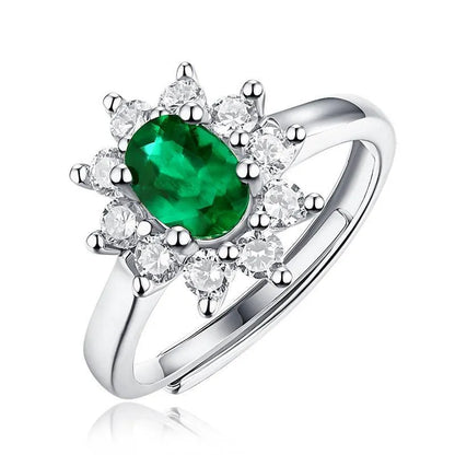 Green Flower-Shaped Ring: The Perfect Accessory for Any Outfit Jewelry Bubble