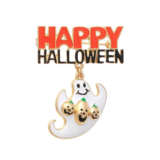 Halloween Ghost Brooch Pin - Affordable and Spooky Stylish - Buy yours today! Jewelry Bubble