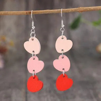 Love Your Style with Heart Dangle Earrings Jewelry Bubble