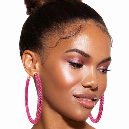 Make a Bold Fashion Statement with Pink Hoop Earrings -Buy Now! Jewelry Bubble