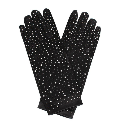 Make a Bold Statement: Black Rhinestone Gloves for Ultimate Elegance Pinktown