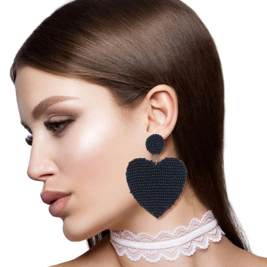 Make a Statement with Black Heart Earrings: Shop Now! Jewelry Bubble