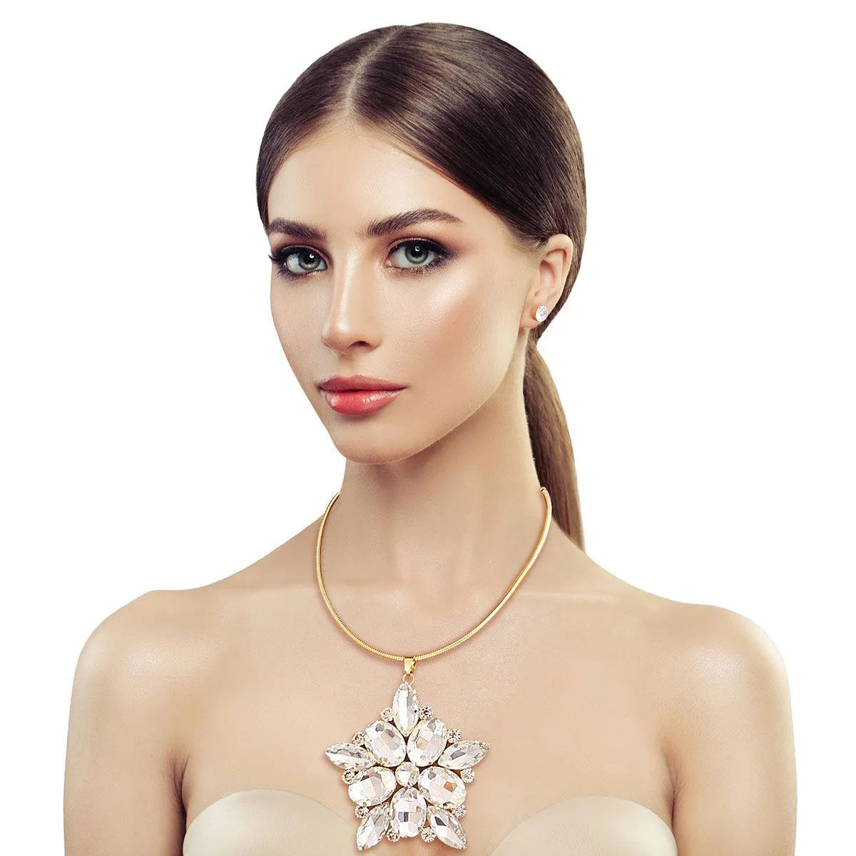 Make a Statement with Clear Star Necklace Set - Ultimate Fashion Statement Pinktown