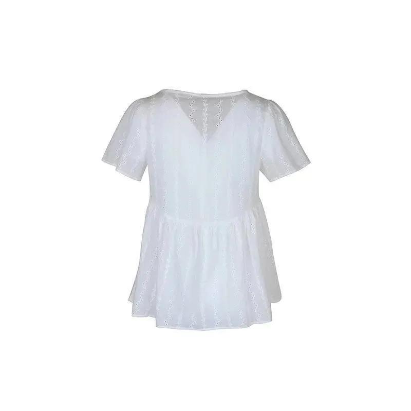 Make a statement in our Eyelet Babydoll White Top - Shop Now!