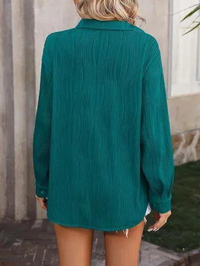 Must-Have Dropped Shoulder Women’s Shirt - Button Up in Style!