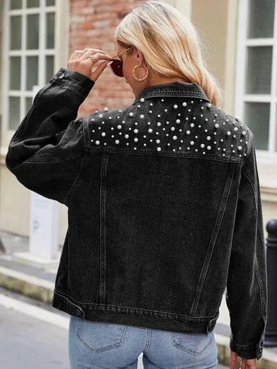 Pearl detailed outlet jacket