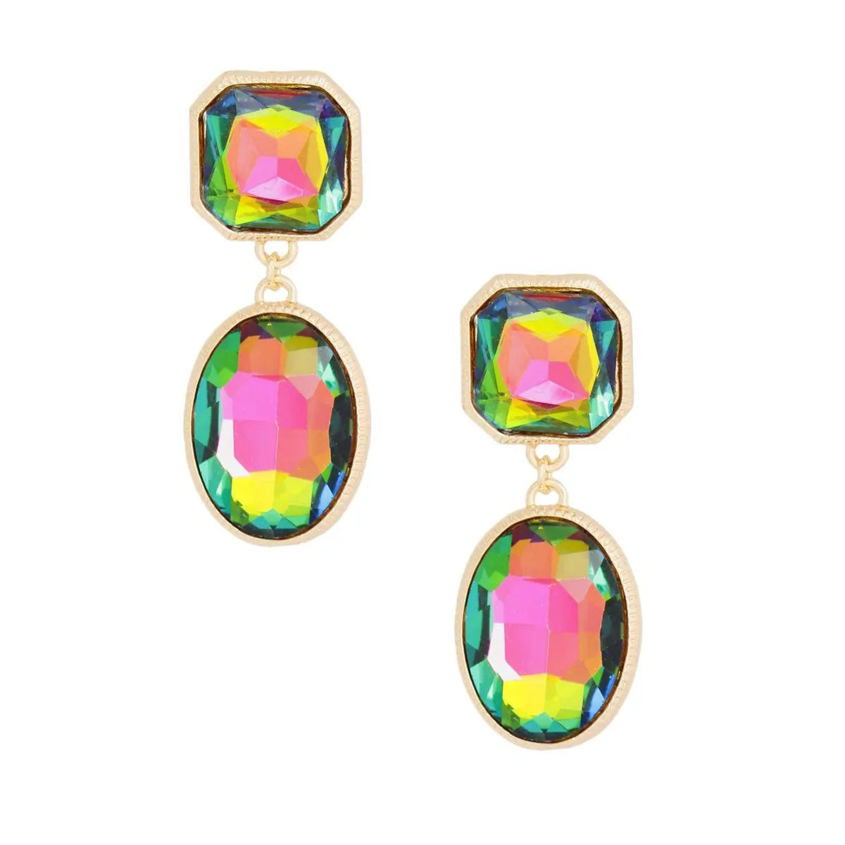 Pink-Green Passion: Clip-On Earrings for Stylish Statements! Jewelry Bubble