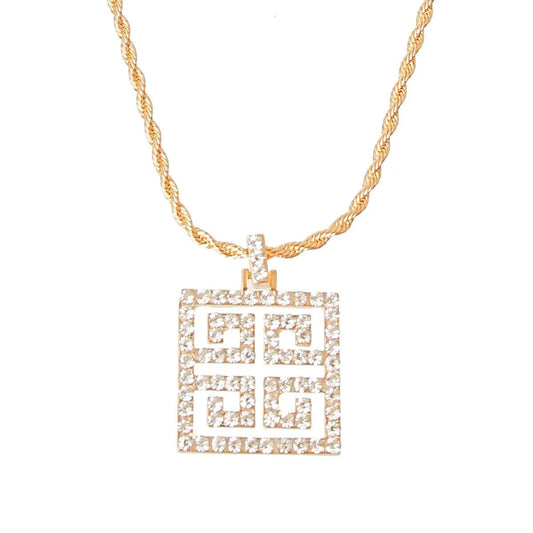 Radiate Elegance: Gold-tone Rhinestone Chain Necklace Jewelry Bubble