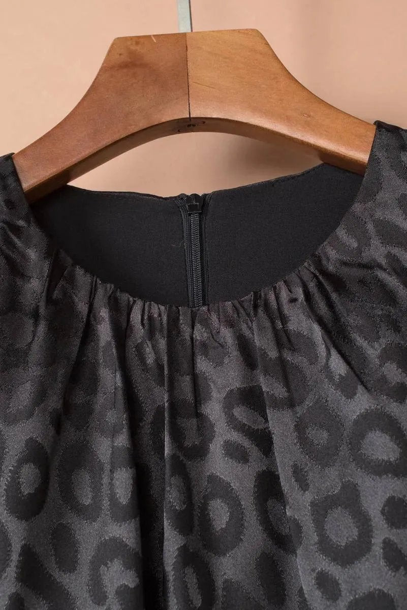 Seductive Mini Dress: Embrace Your Inner Leopard in Black