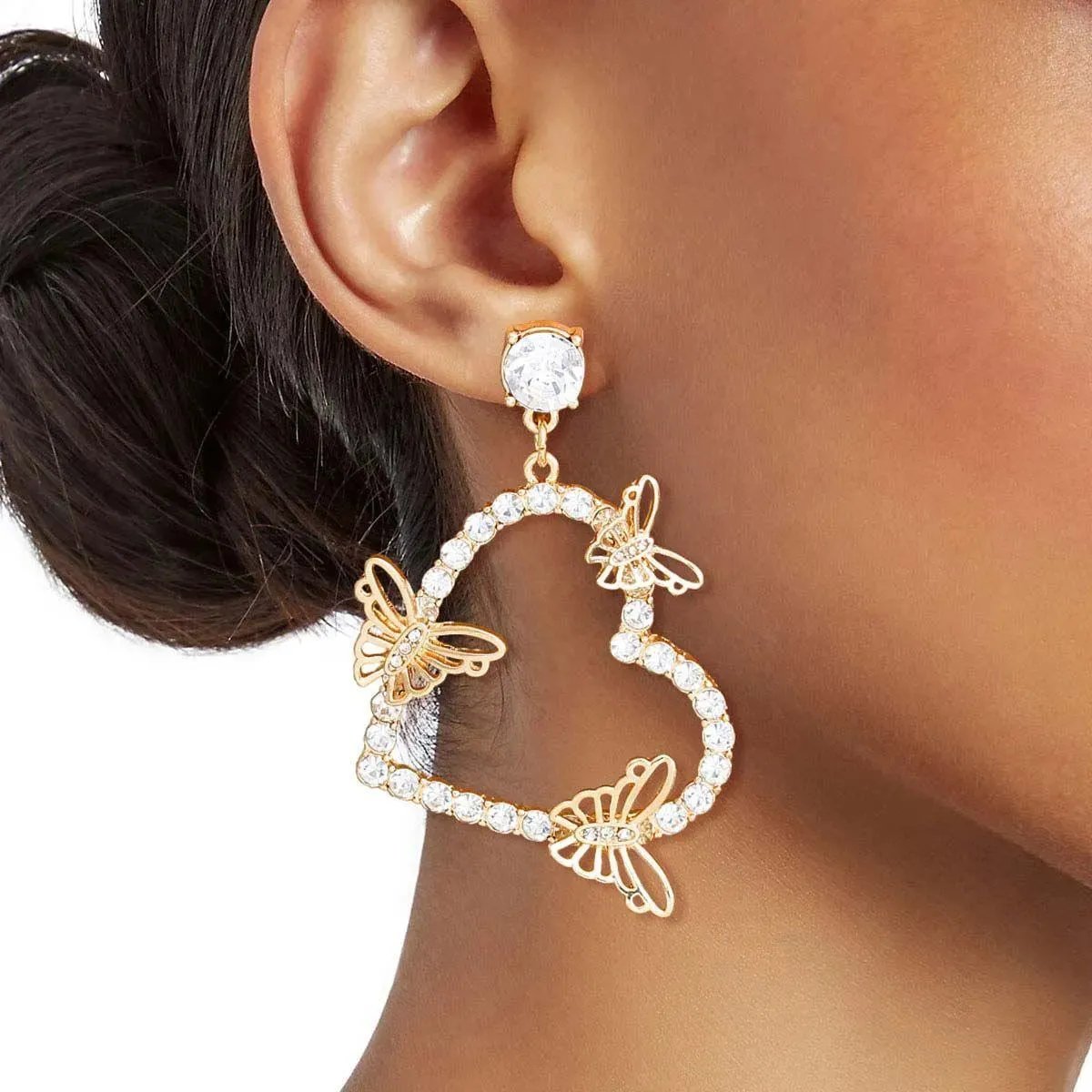 Shimmer & Shine: Gold Fluttering Butterflies Earrings for Open Hearts