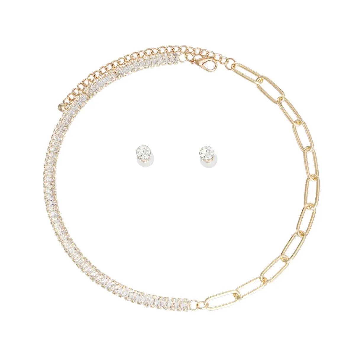 Shine Bright with Cubic Zirconia Gold Necklace: Fashion Jewelry