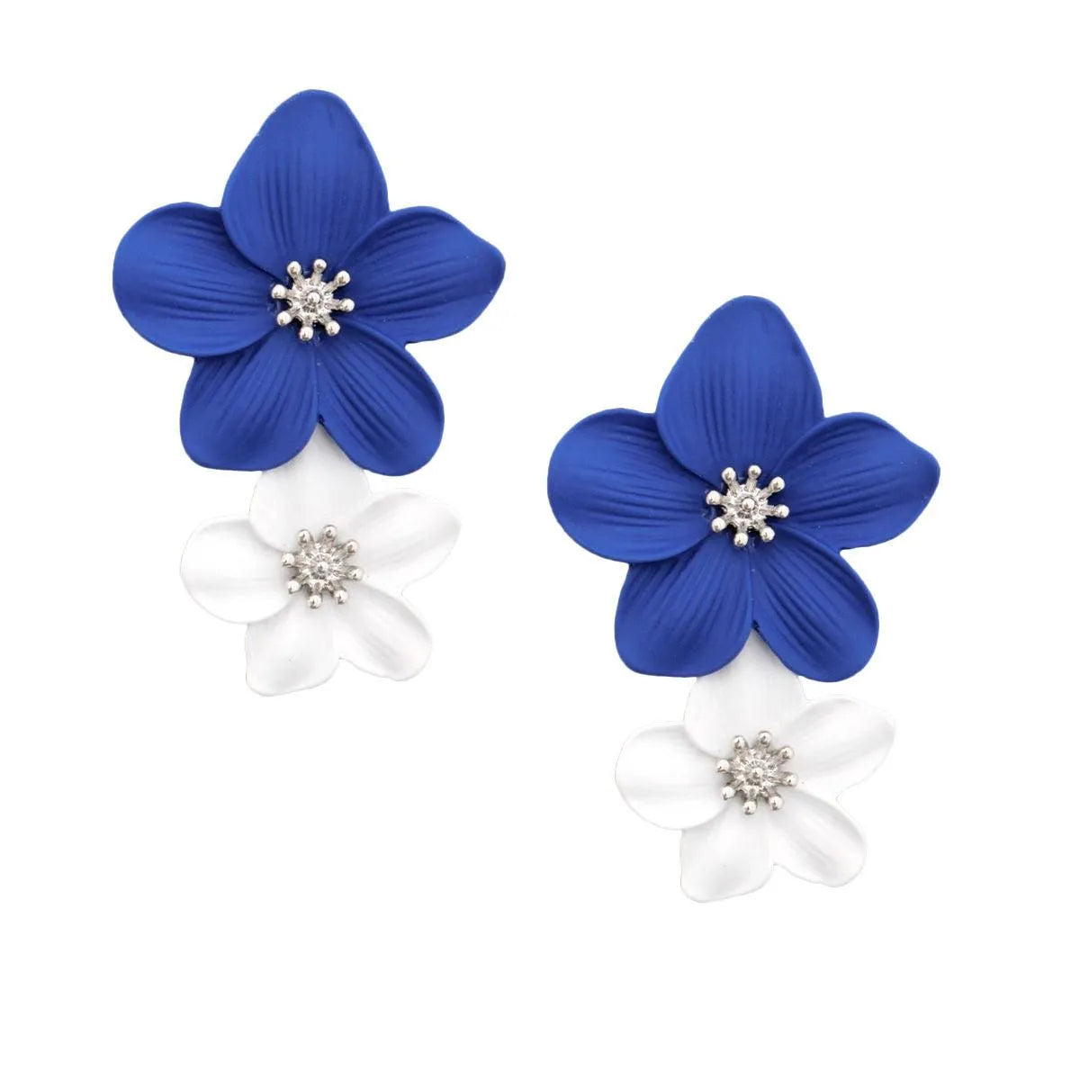 Shop Now for Blue White Flower Earrings: Perfect for any Occasion Jewelry Bubble