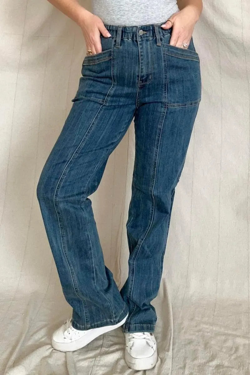 Shop Now for Judy Blue High Waist Elastic Waist Jeans Jewelry Bubble