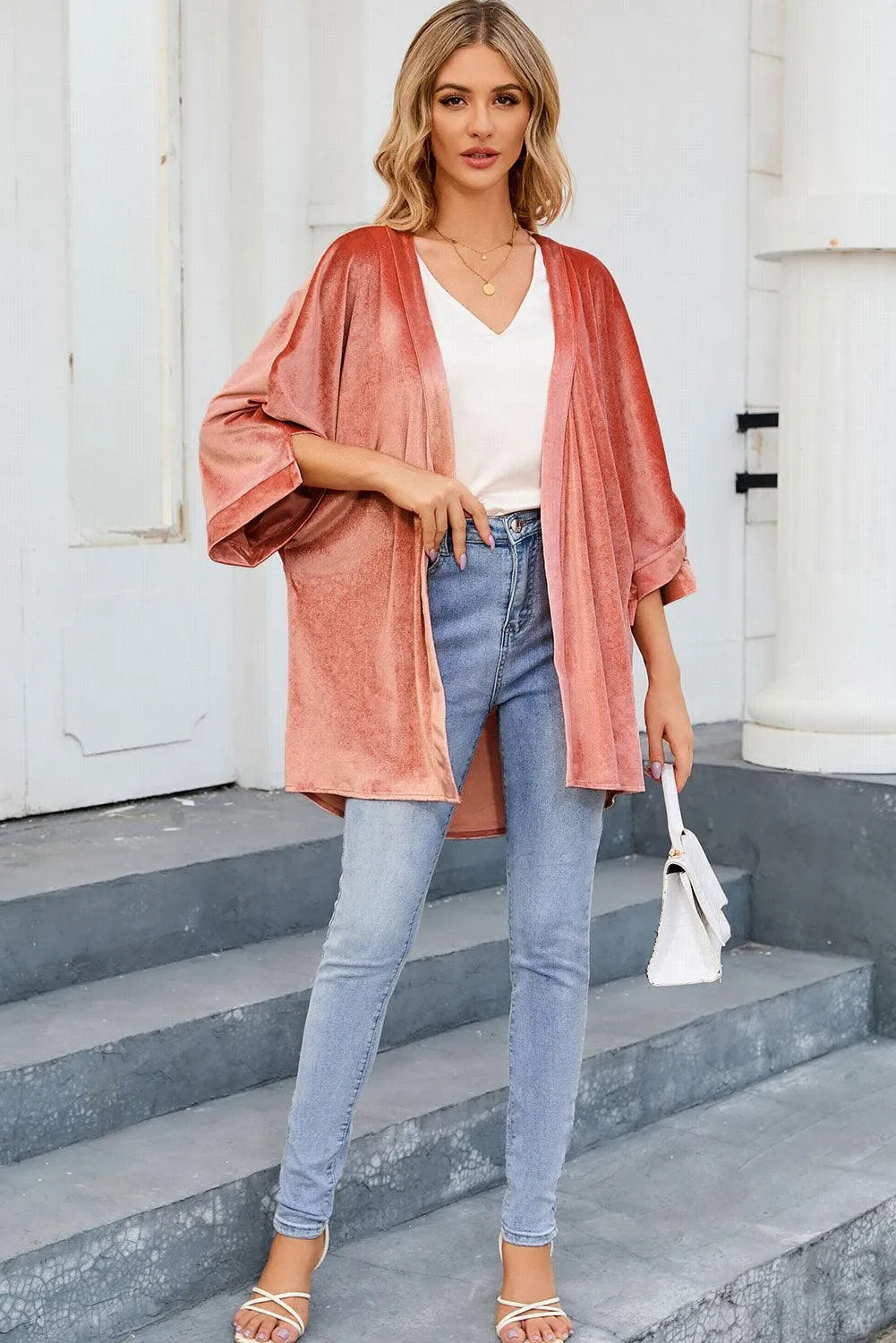 Shop Stylish 3/4 Sleeve Cardigan: Perfect for Any Occasion Jewelry Bubble