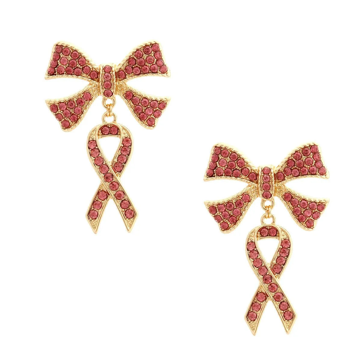 Shop Stylish Ribbon Gold Tone Earrings Today! Jewelry Bubble