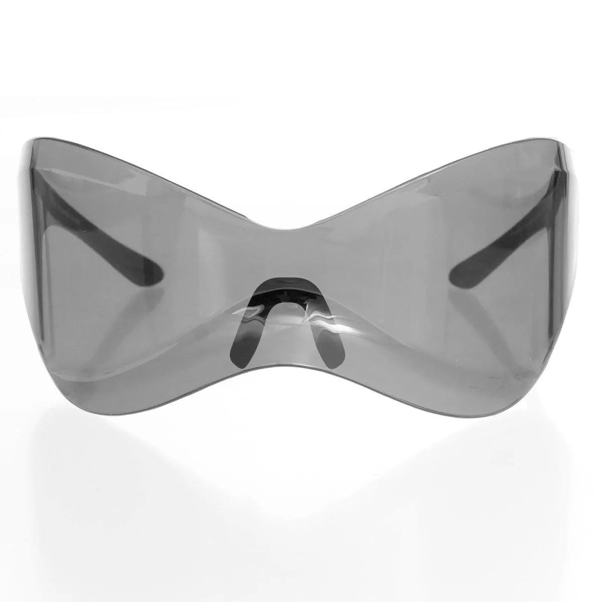Shop Women's Black Oversized Shield Visor Sunglasses for a Bold Look Pinktown