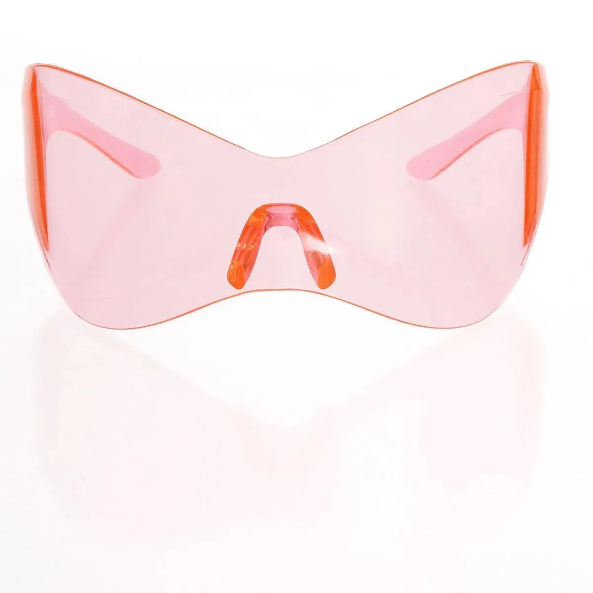 Shop Women's Pink Oversized Shield Visor Sunglasses for a Bold Look
