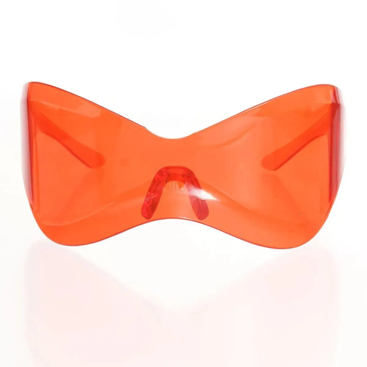 Shop Women's Red Oversized Shield Visor Sunglasses for a Bold Look