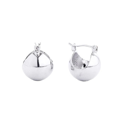 Shop the Trend: Mini White Gold Ball-hoop Earrings for Every Occasion Jewelry Bubble