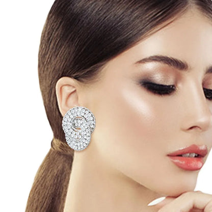 Silver Bling Studs: Slay with These Clear Ring Earrings Jewelry Bubble