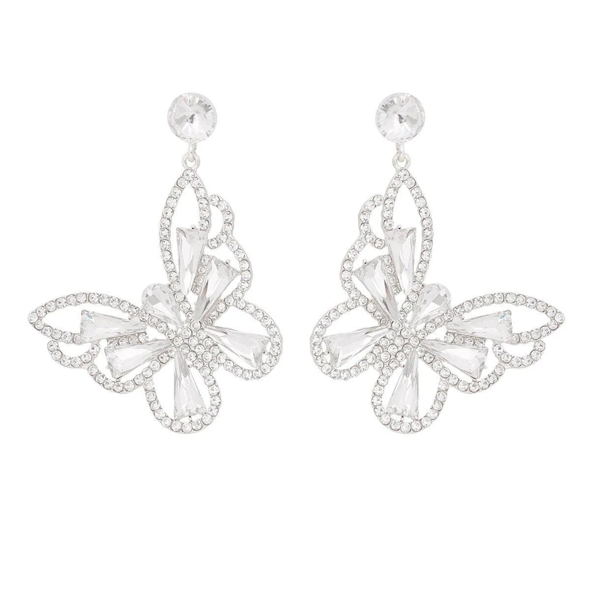 Silver Butterfly Clear Drop Earrings: Your New Favorite Jewelry Bubble