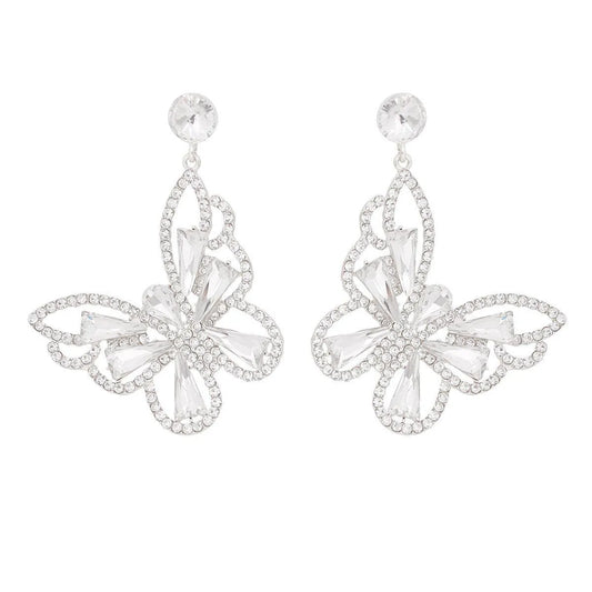 Silver Butterfly Clear Drop Earrings: Your New Favorite Jewelry Bubble