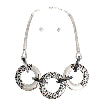 Silver Fashion Jewelry: Leopard Ring Collar Necklace Set: Make a Bold Fashion Statement Jewelry Bubble