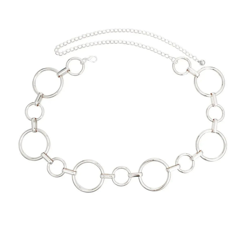 Silver Ring Link Women's Belt: Elegant Accessory for Every Outfit