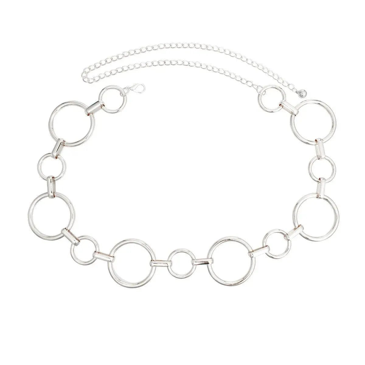 Silver Ring Link Women's Belt: Elegant Accessory for Every Outfit