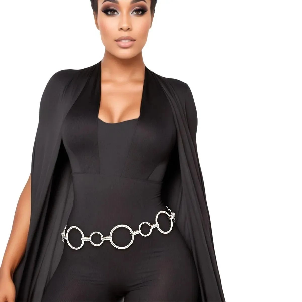Silver Ring Link Women's Belt: Elegant Accessory for Every Outfit