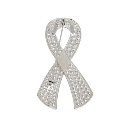 Silver and Pink Ribbon Brooch for Women: Get Yours Today! Jewelry Bubble