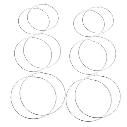 Simply Chic: Classic Silver Tone Hoop Earrings for Women - Buy Now! Pinktown