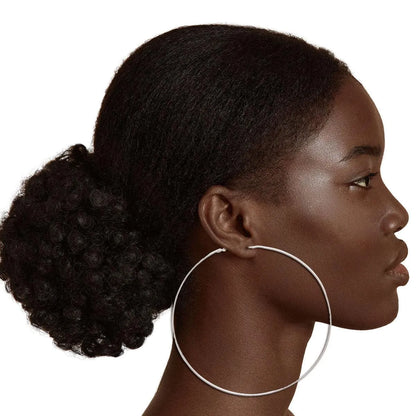 Simply Chic: Classic Silver Tone Hoop Earrings for Women - Buy Now! Pinktown