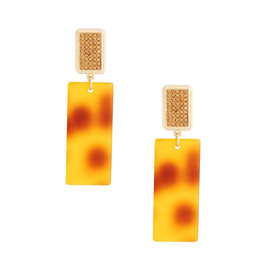 Stunning Dangle Rectangle Earrings - Shop Now for Elegant Accessories! Jewelry Bubble