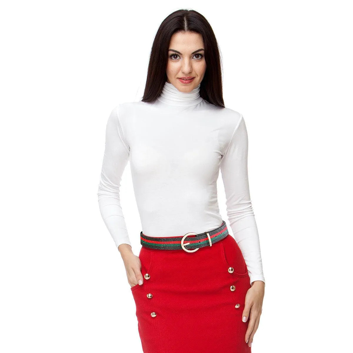 Stunning Multicolor Striped Belt for Fashion-Forward Women! Pinktown