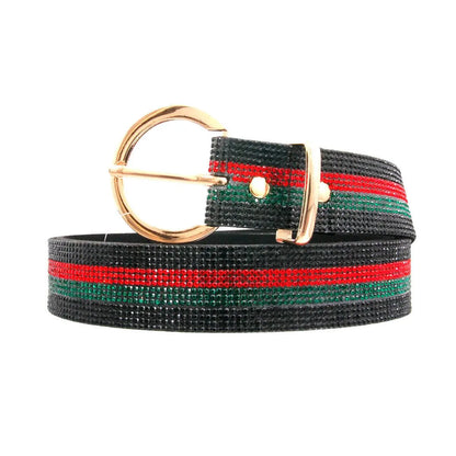 Stunning Multicolor Striped Belt for Fashion-Forward Women! Pinktown
