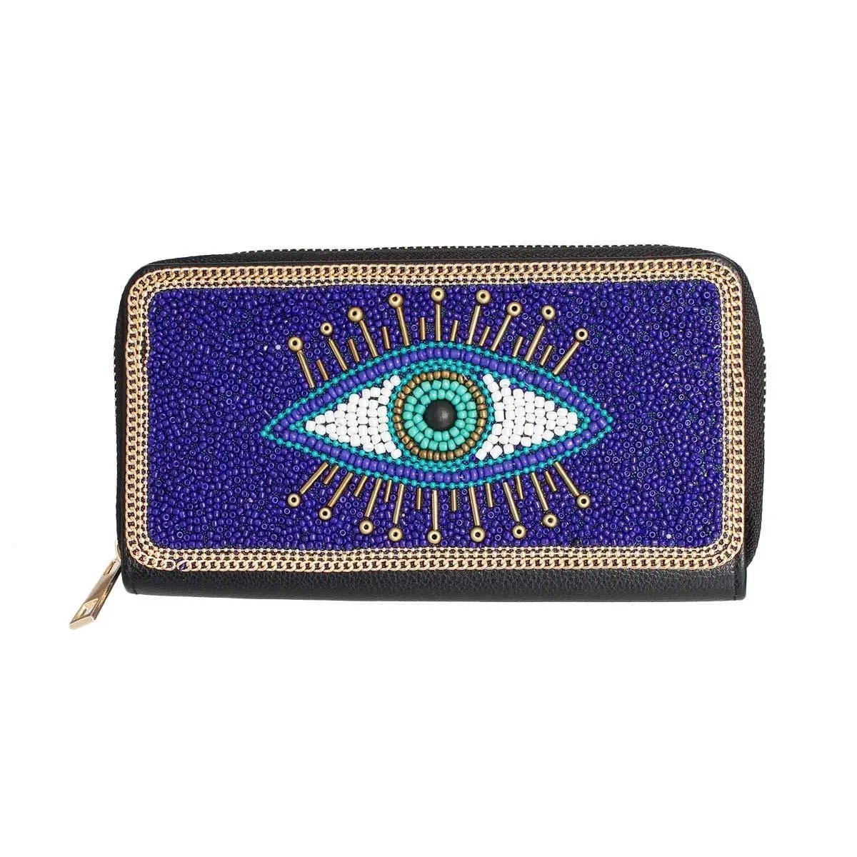Stylish Beaded Eye Wallet for Women - Shop Now!