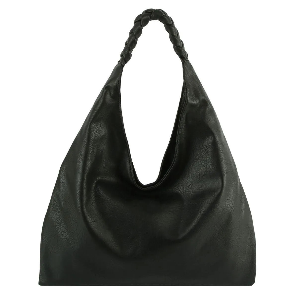 Stylish Black Vegan Leather Hobo Bag: Perfect Mix of Fashion and Function for Everyday Use Jewelry Bubble