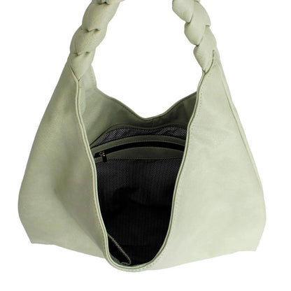 Stylish Green Vegan Leather Hobo Bag: Perfect Mix of Fashion and Function for Everyday Use Jewelry Bubble