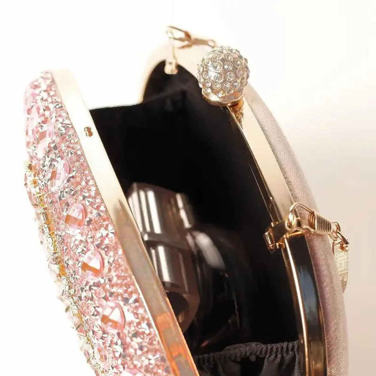 Stylish Pink Crystal Clutch: Perfect for Women Jewelry Bubble